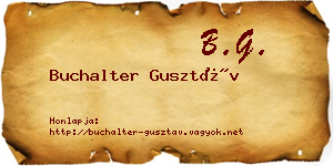 Buchalter Gusztáv névjegykártya